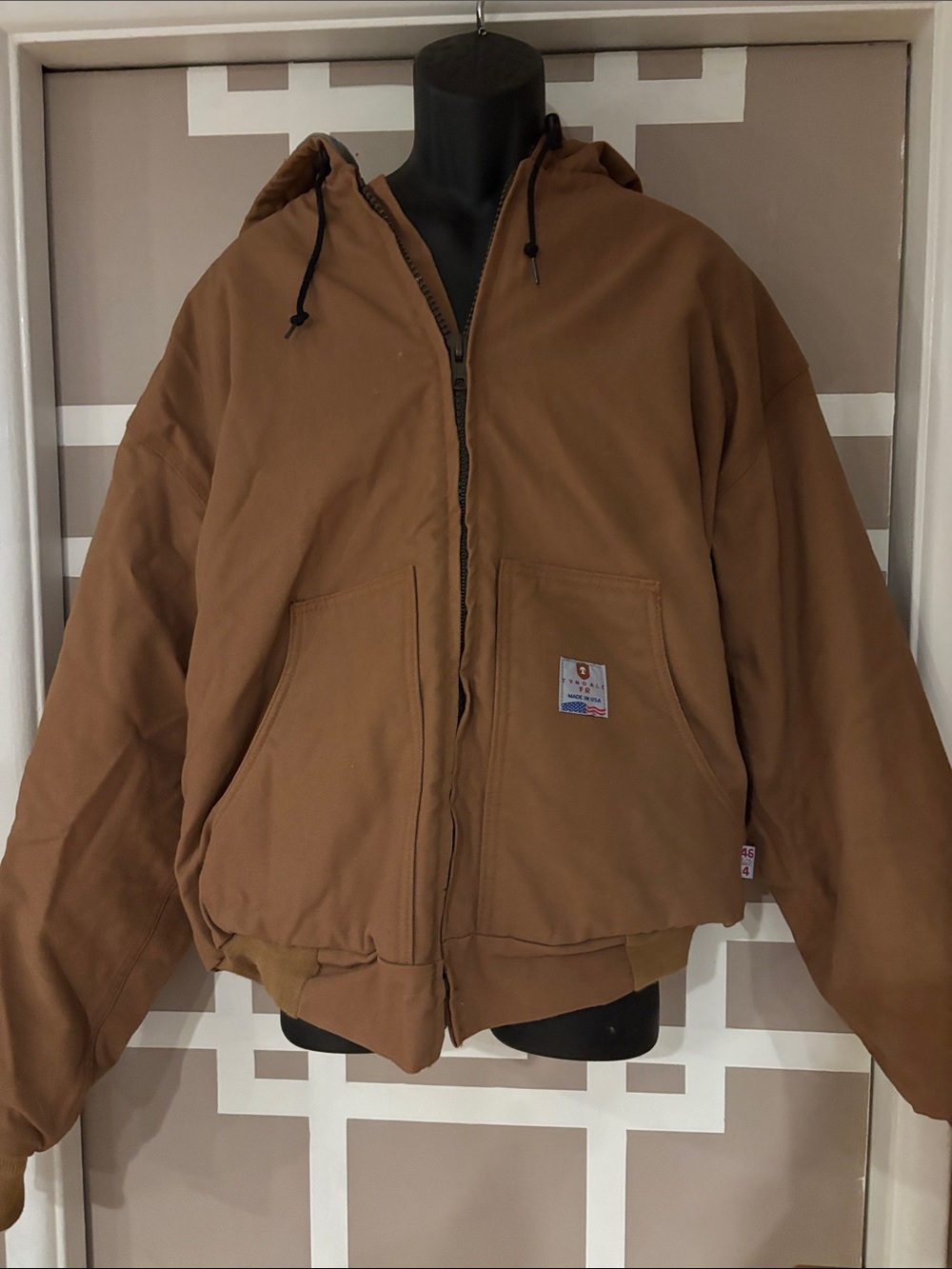 Tyndale Men's Hooded Heavyweight FR Active Jacket, Safety Rated Sz XL NWOT
